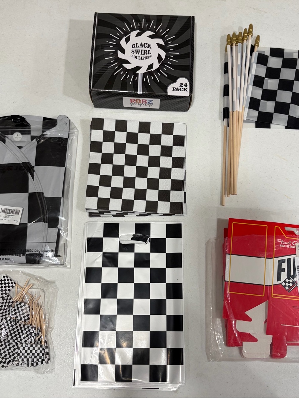 Kids Party Supplies Set - Racing Theme